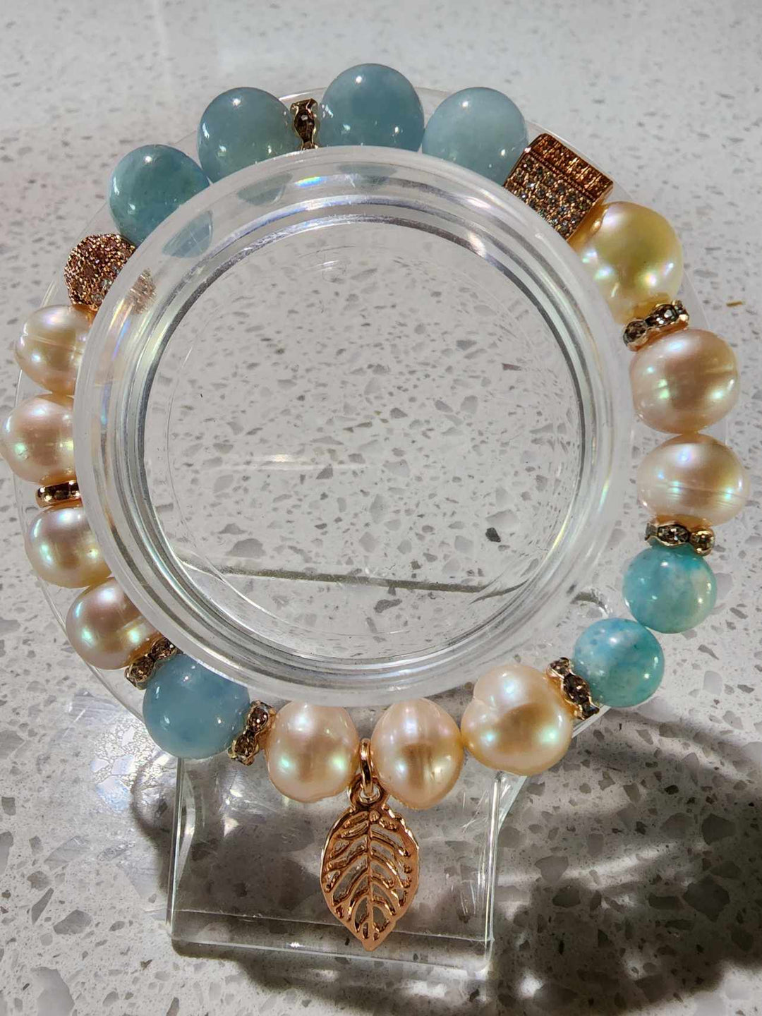 Jewellery - Genuine Semi Precious Gemstone & Freshwater Pearl Bracelet