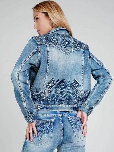 Grace in  La Denim Cowgirl Jacket Size M