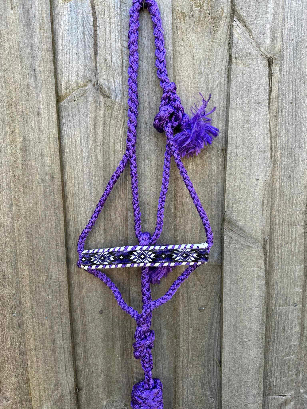 Halter - Mule Tape Cowgirl Halter Purple Beaded