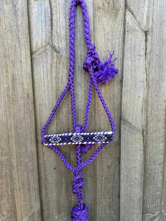 Halter - Mule Tape Cowgirl Halter Purple Beaded