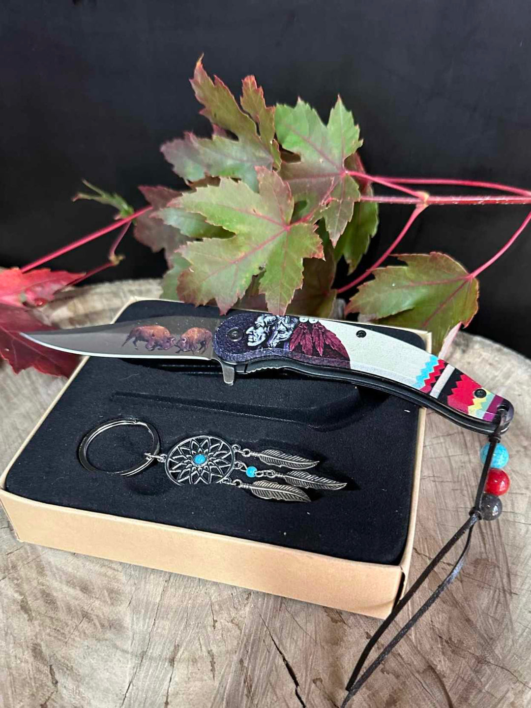 Knive - Indian Buffalo Print Pocket Knife Gift Pack