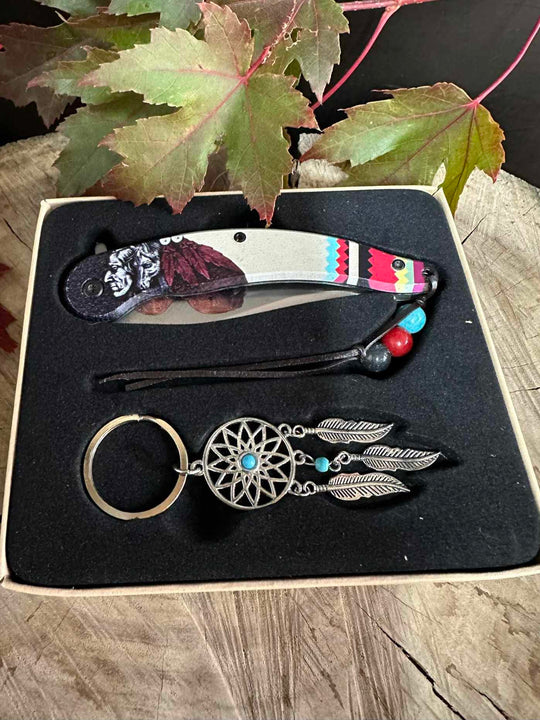 Knive - Indian Buffalo Print Pocket Knife Gift Pack