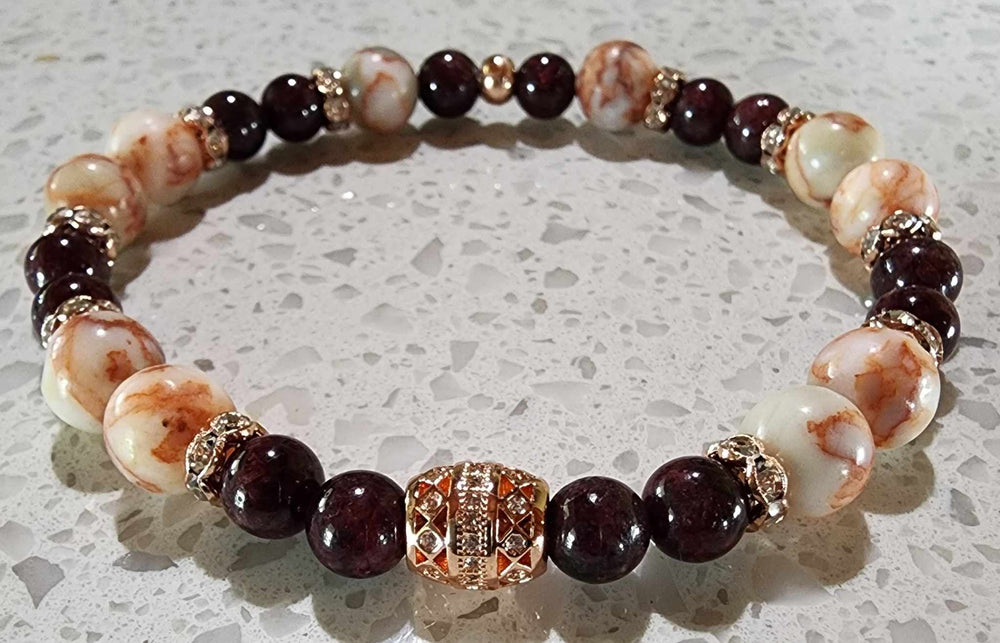 Jewellery - Genuine Semi Precious Gemstone & Freshwater Pearl Bracelet