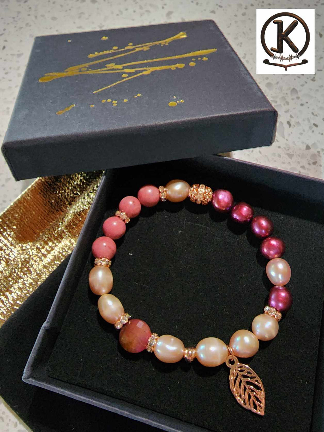 Jewellery - Genuine Semi Precious Gemstone & Freshwater Pearl Bracelet