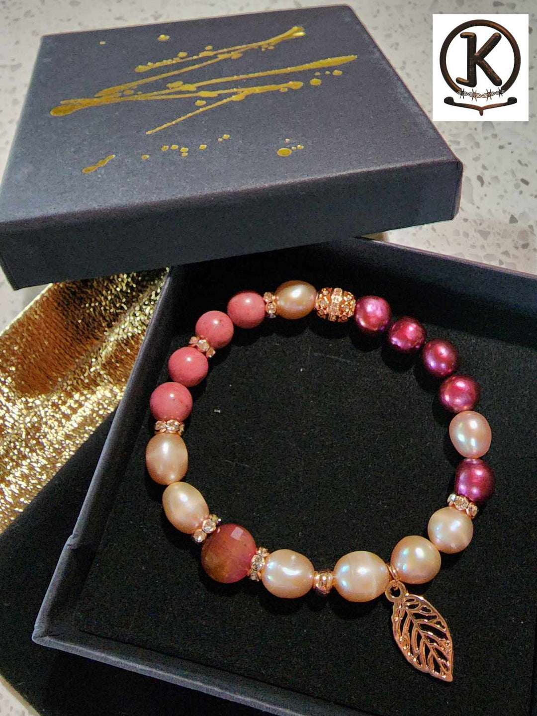 Jewellery - Genuine Semi Precious Gemstone & Freshwater Pearl Bracelet