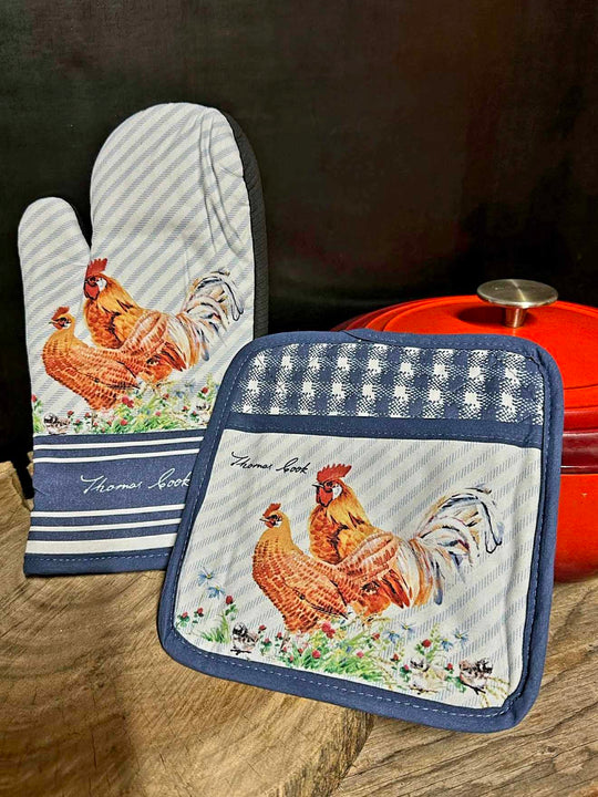 Thomas Cook Oven Mitt Set - Navy Chicken