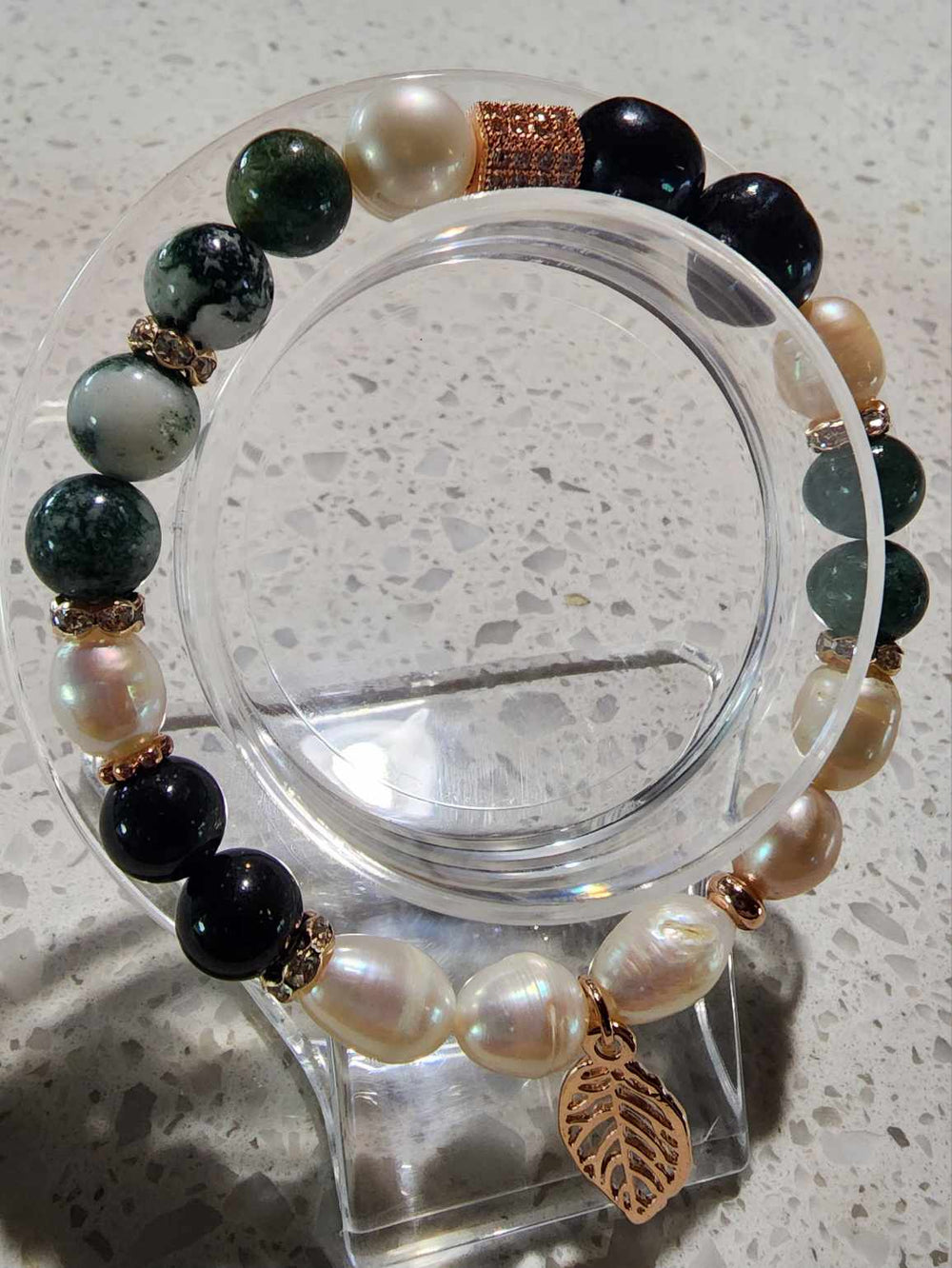 Jewellery - Genuine Semi Precious Gemstone & Freshwater Pearl Bracelet