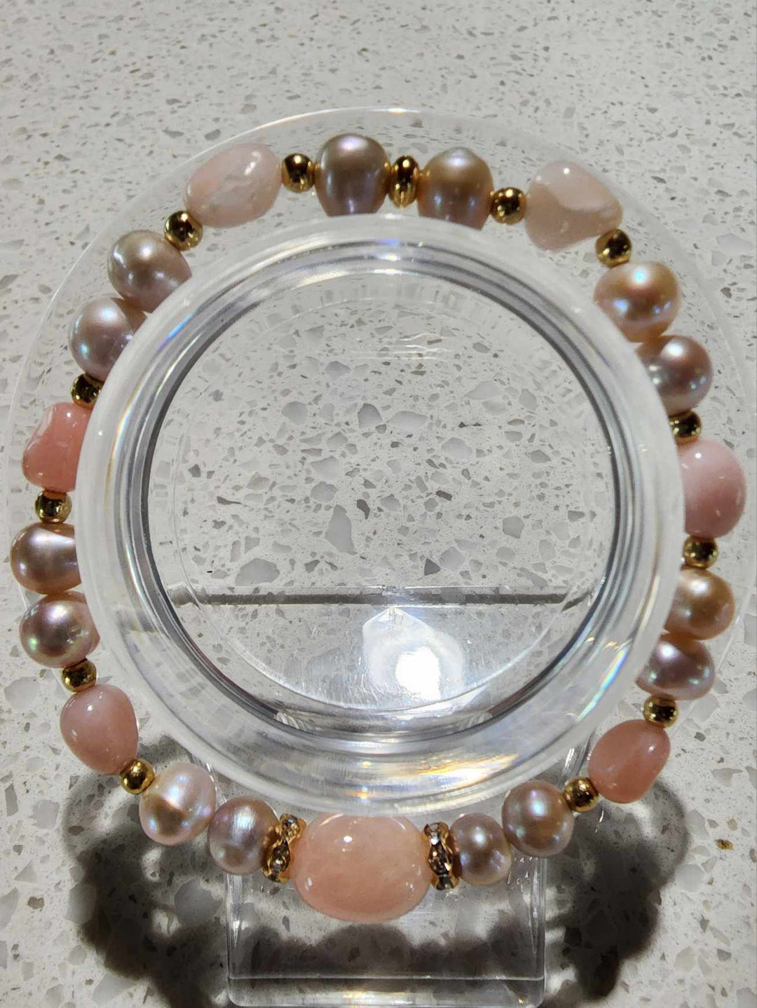 Jewellery - Genuine Multi Freshwater Pearl & Opal, Morganite Bracelet