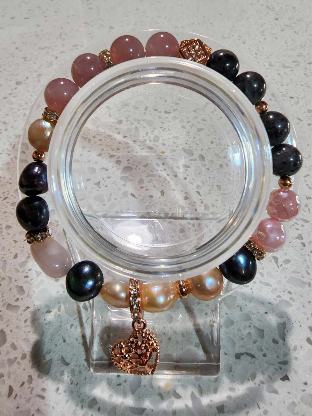 Jewellery - Genuine Semi Precious Gemstone & Freshwater Pearl Bracelet