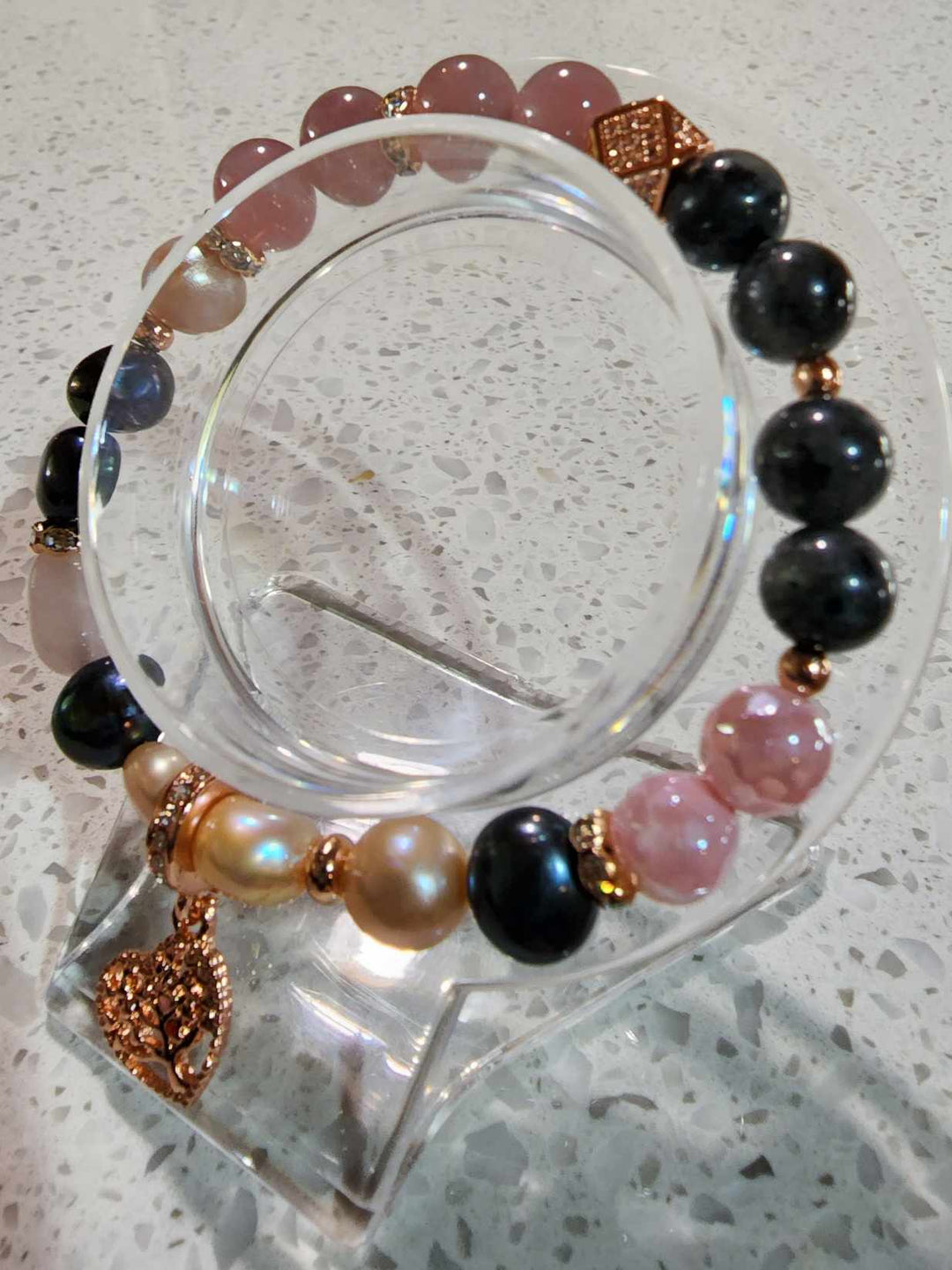 Jewellery - Genuine Semi Precious Gemstone & Freshwater Pearl Bracelet