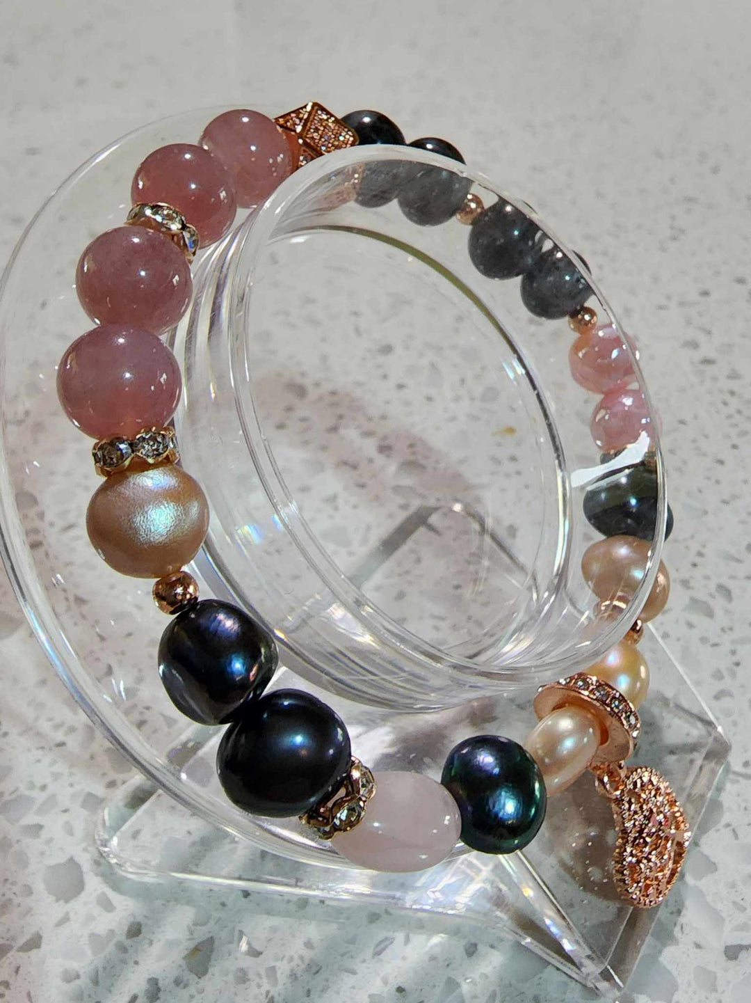 Jewellery - Genuine Semi Precious Gemstone & Freshwater Pearl Bracelet