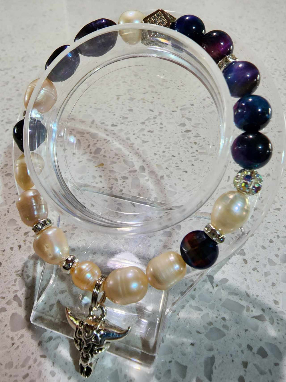 Jewellery -Western Semi Precious Gemstone & Freshwater Pearl Bracelet