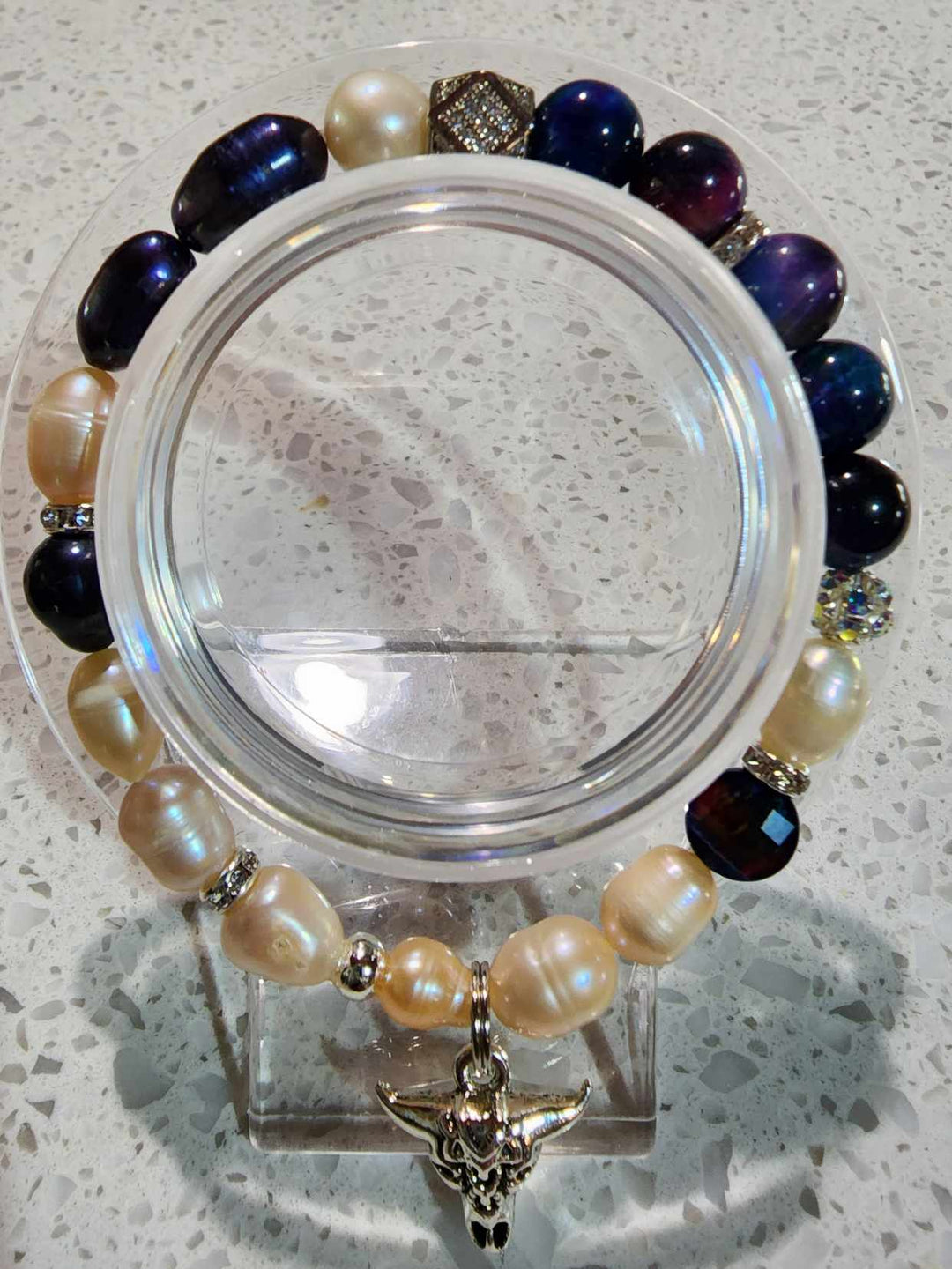 Jewellery -Western Semi Precious Gemstone & Freshwater Pearl Bracelet