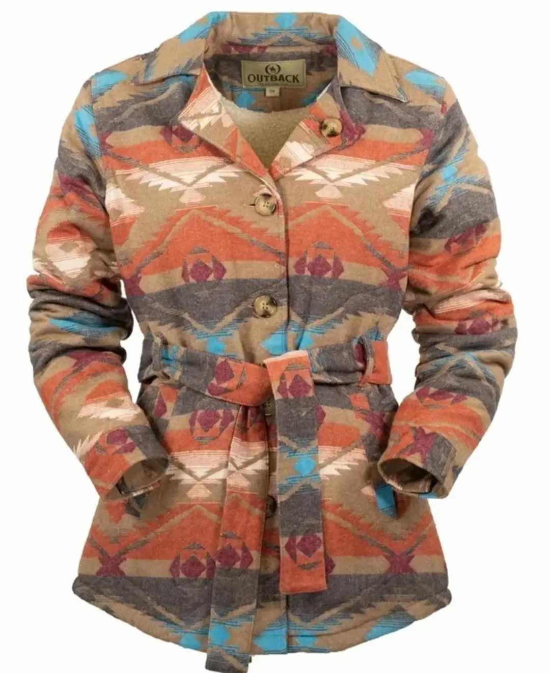 Outback Trading Valarie  Western Belted Jacket Size Sm, L, XL