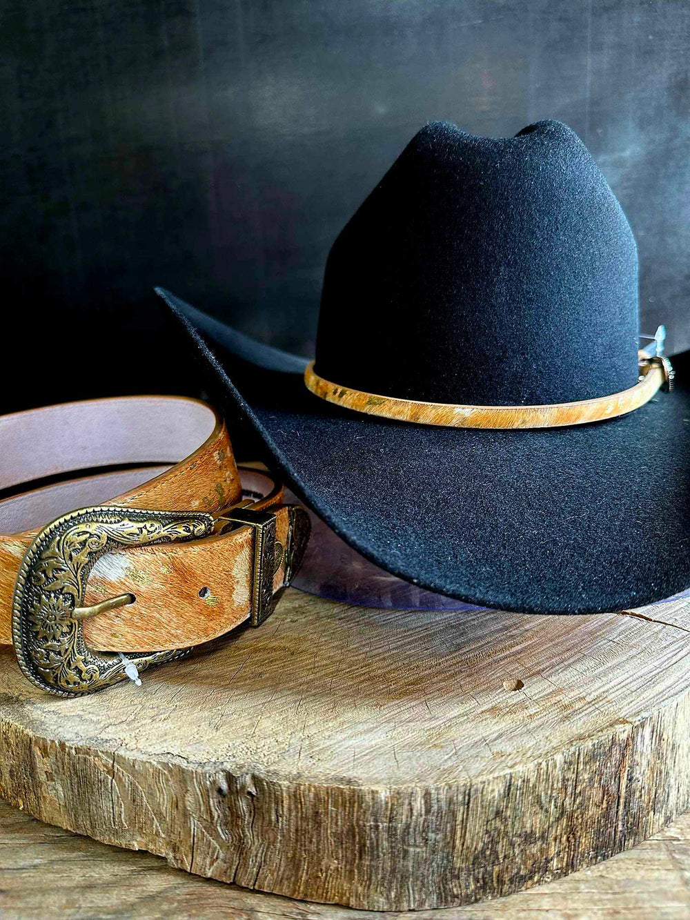 Pure Western Paulette Hide & Gold Hat Band