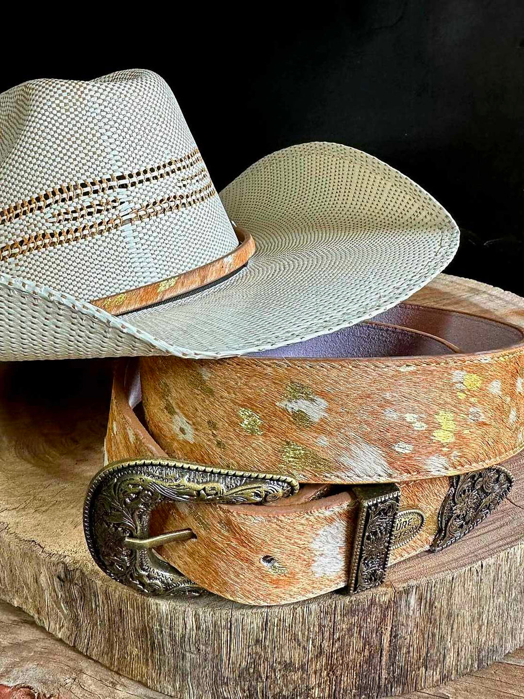 Pure Western Paulette Hide & Gold Hat Band