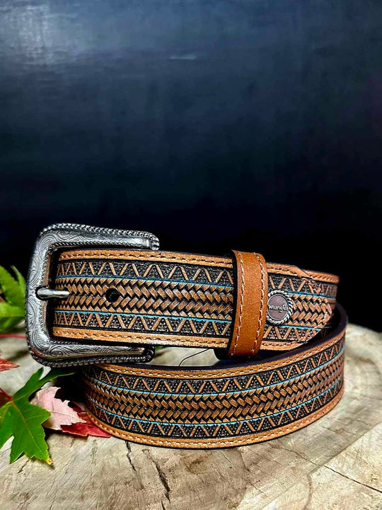 Wrangler Reece Tan Leather Belt