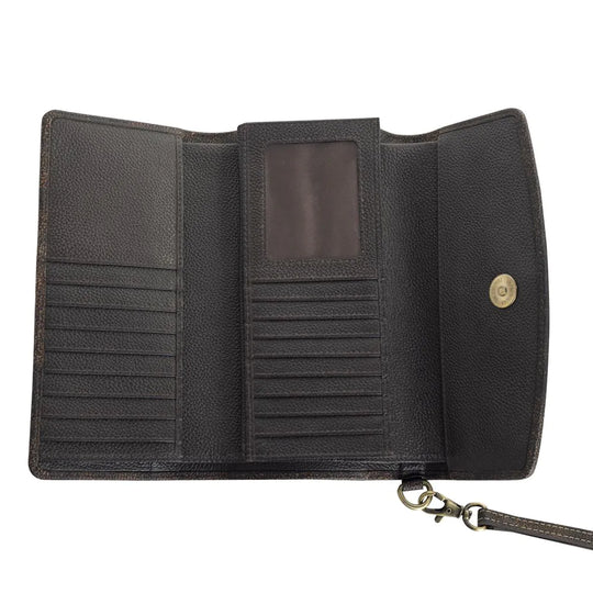 Western Hide & Leather Purse Wallet Phone