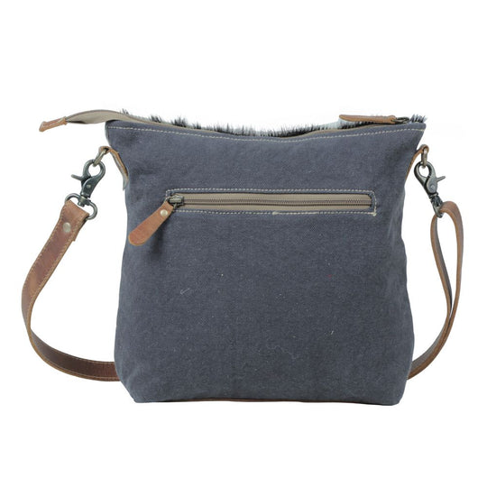 Western Hide Recycled Canvas & Hide Crossbody Handbag