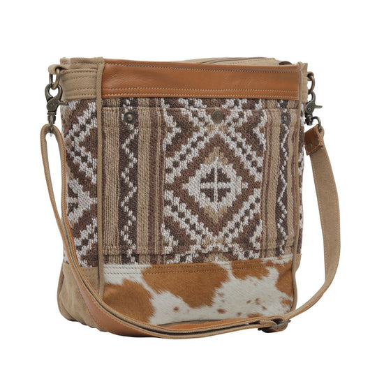 Western Hide Recycled Canvas Tribal Print Crossbody