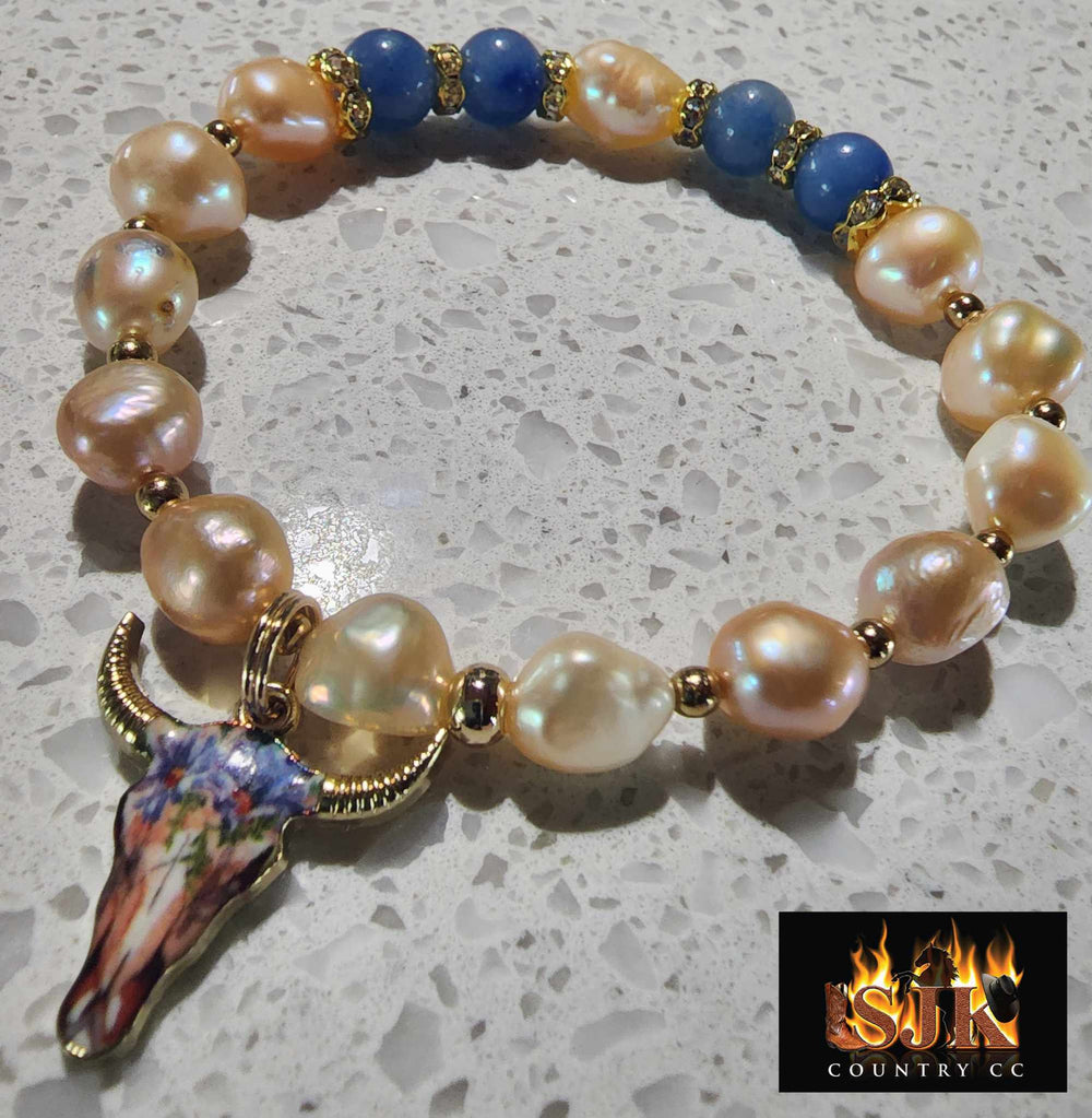 Jewellery - Western Semi Precious Gemstone & Freshwater Pearl Bracelet