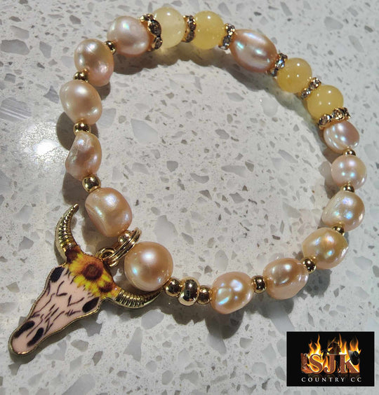 Jewellery - Western Semi Precious Gemstone & Freshwater Pearl Bracelet