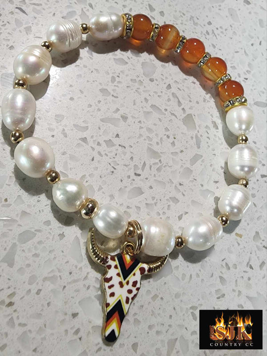 Jewellery - Western Semi Precious Gemstone & Freshwater Pearl Bracelet