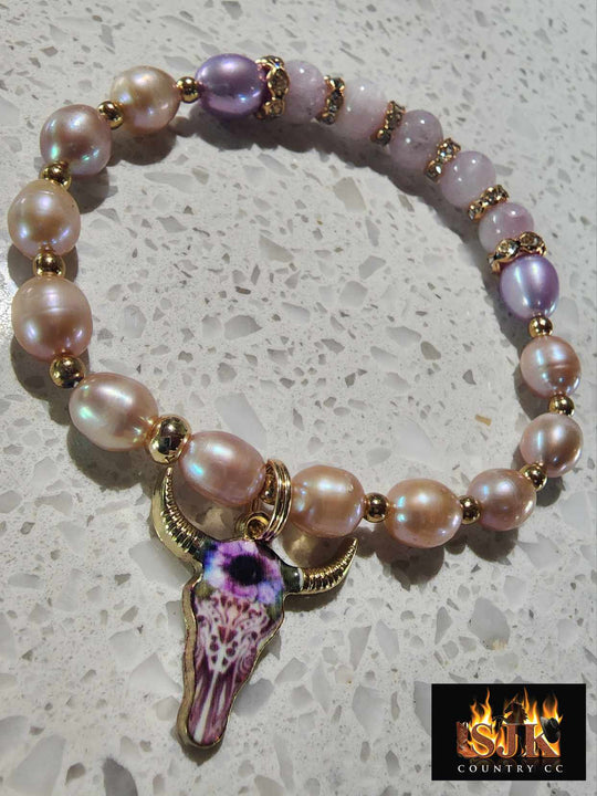 Jewellery - Western  Semi Precious Gemstone & Freshwater Pearl Bracelet