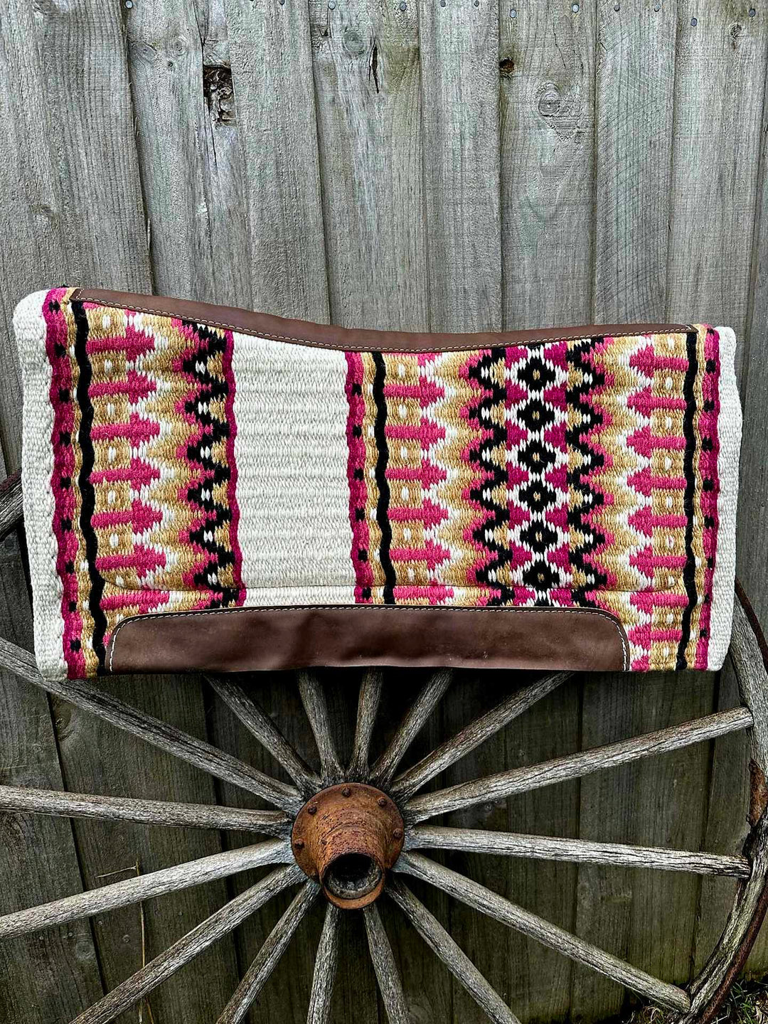 Western Saddle Pad Wool Contoured Pleasure/ Cutting Pad 34x36  3/4" Wool Top Memory Felt Bottom