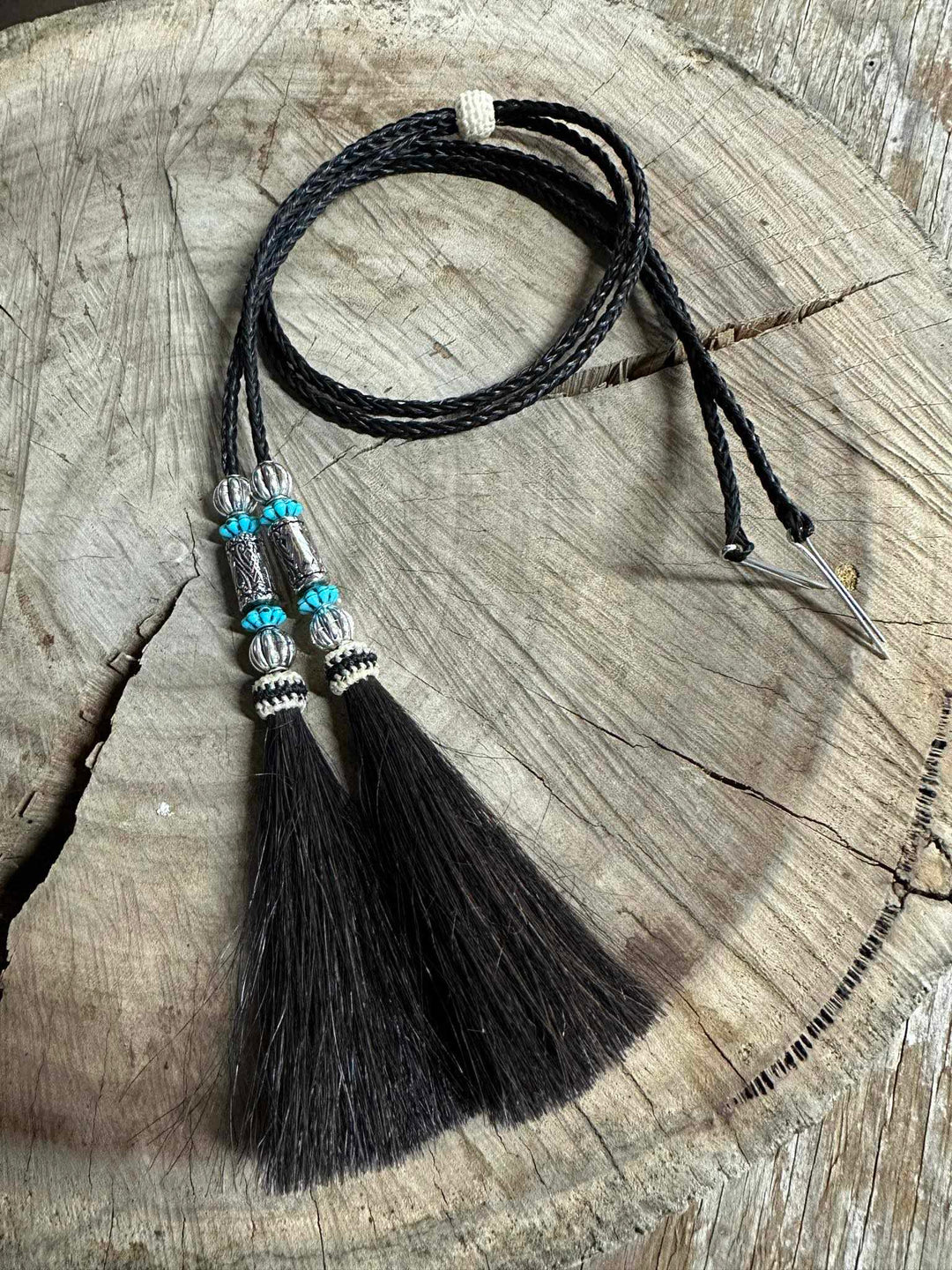 Genuine HH Stampede String Black Turquoise Bead