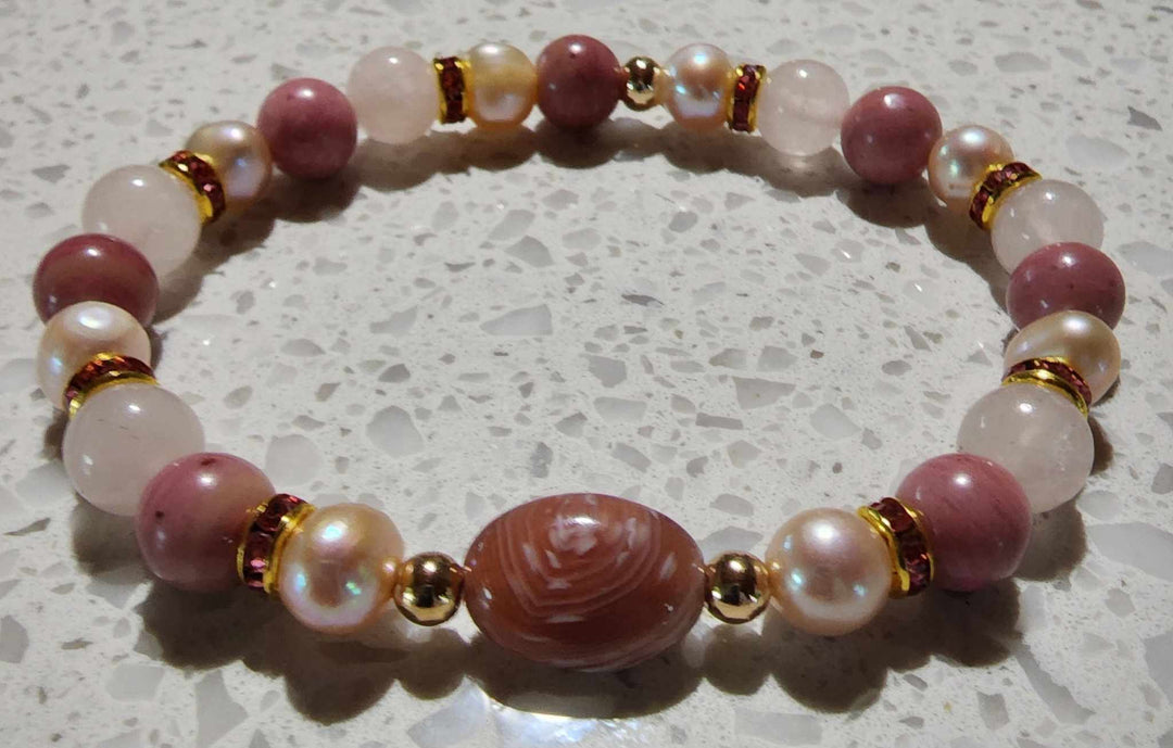 Jewellery - Genuine Semi Precious Gemstone & Freshwater Pearl Bracelet