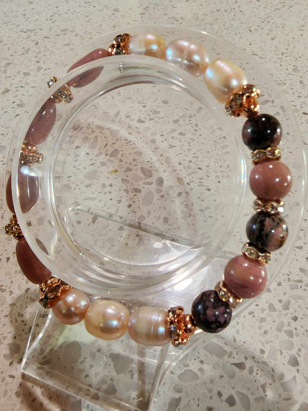 Jewellery - Genuine Semi Precious Gemstone & Freshwater Pearl Bracelet