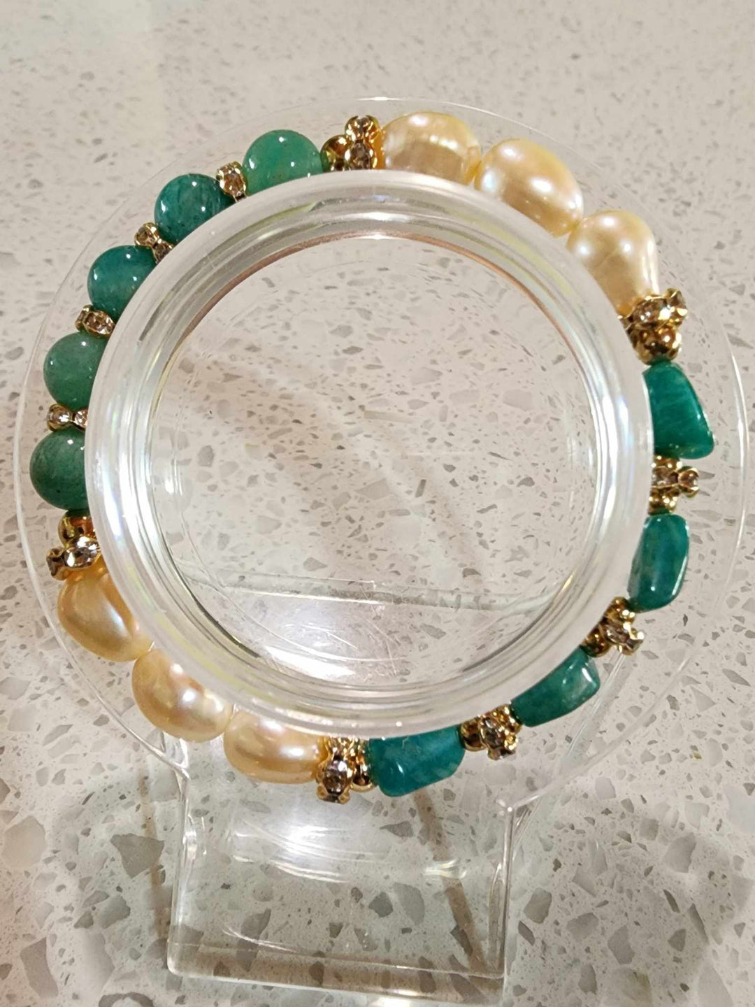 Jewellery - Genuine Semi Precious Gemstone & Freshwater Pearl Bracelet