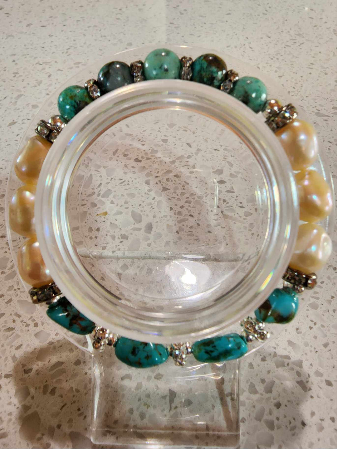 Jewellery - Genuine Semi Precious Gemstone & Freshwater Pearl Bracelet