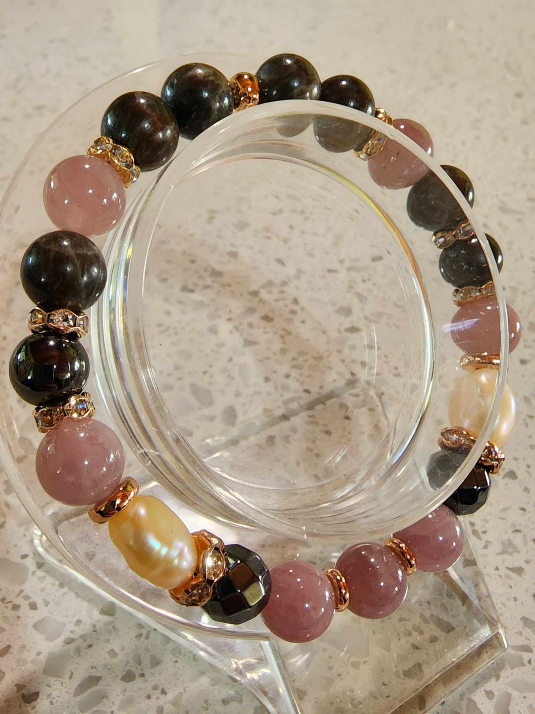 Jewellery - Genuine Semi Precious Gemstone & Freshwater Pearl Bracelet