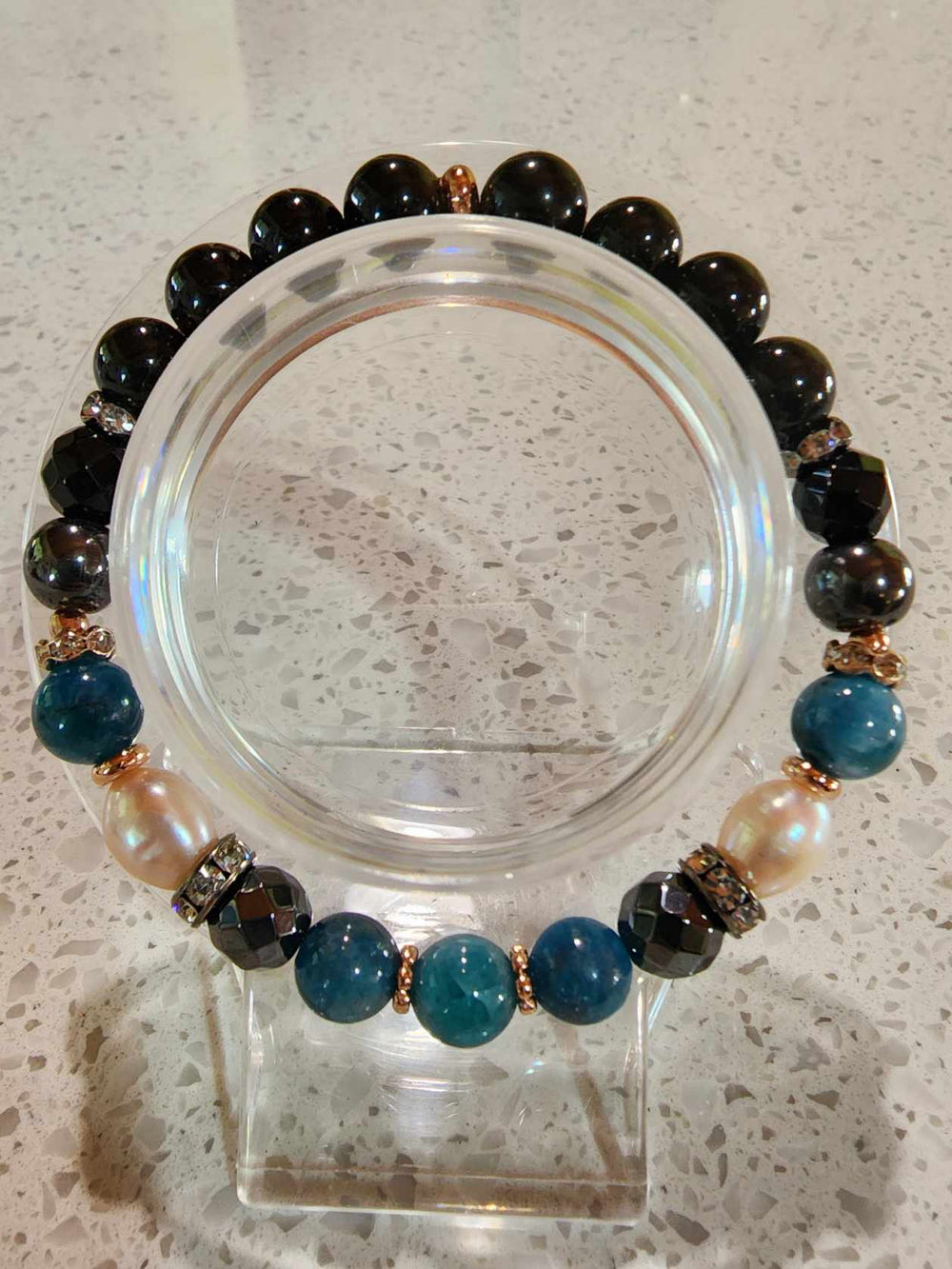 Jewellery - Genuine Semi Precious Gemstone & Freshwater Pearl Bracelet