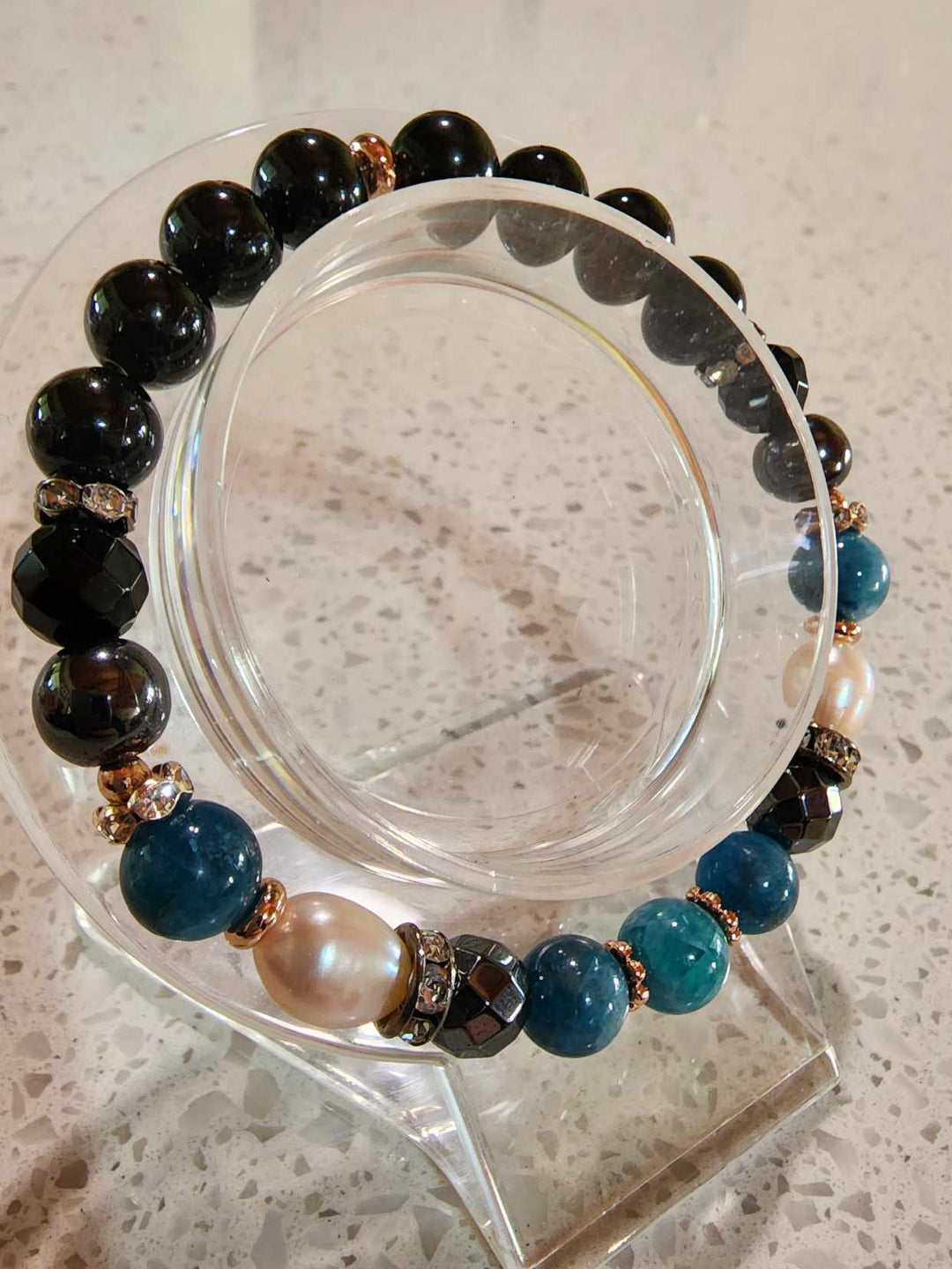 Jewellery - Genuine Semi Precious Gemstone & Freshwater Pearl Bracelet