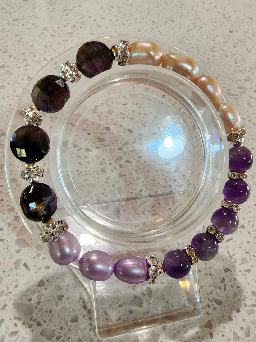 Jewellery - Genuine Semi Precious Gemstone & Freshwater Pearl Bracelet