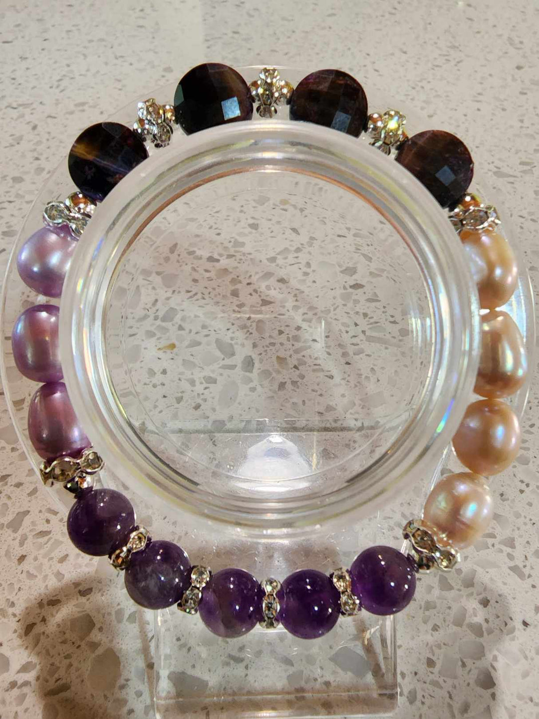 Jewellery - Genuine Semi Precious Gemstone & Freshwater Pearl Bracelet