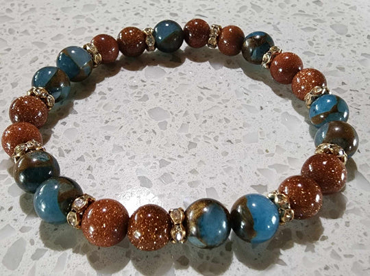 Jewellery - Genuine Semi Precious Gemstone Bracelet Impression Jasper