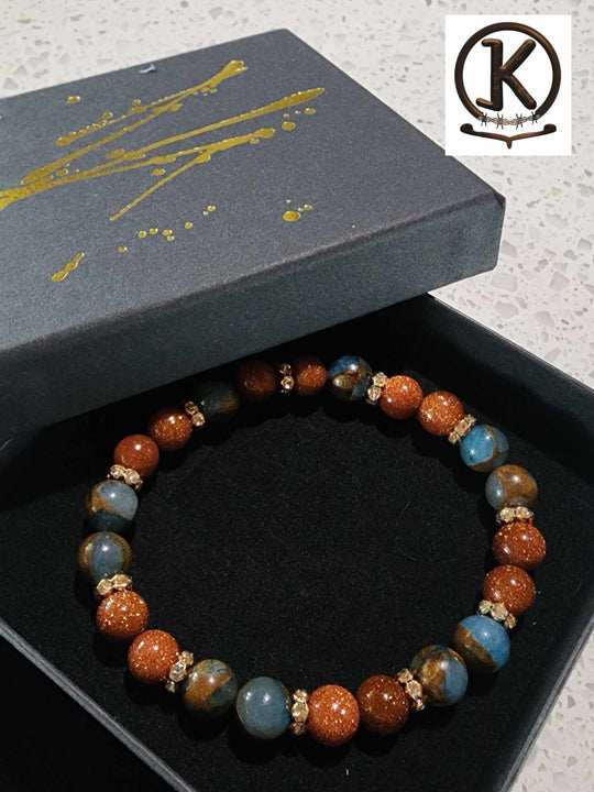 Jewellery - Genuine Semi Precious Gemstone Bracelet Impression Jasper