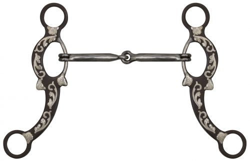 Bits - 6" Brown Steel Western Show  Snaffle bit.