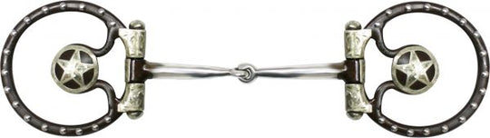 Bit - Silver Trim Western Horse Stainless Show Snaffle 5.25"