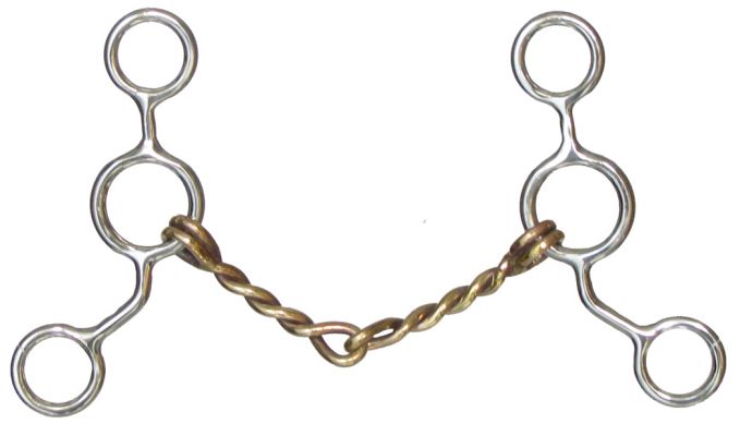 Bits - Junior Cowhorse Twisted Copper Bit   5 "