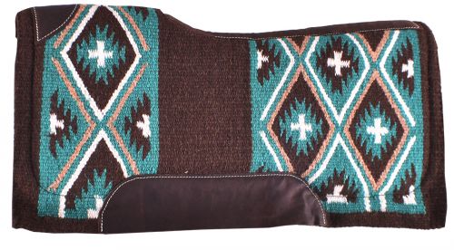 Western Saddle Pad Wool Contoured Pleasure/ Cutting Pad 34x36  3/4" Wool Top Memory Felt Bottom