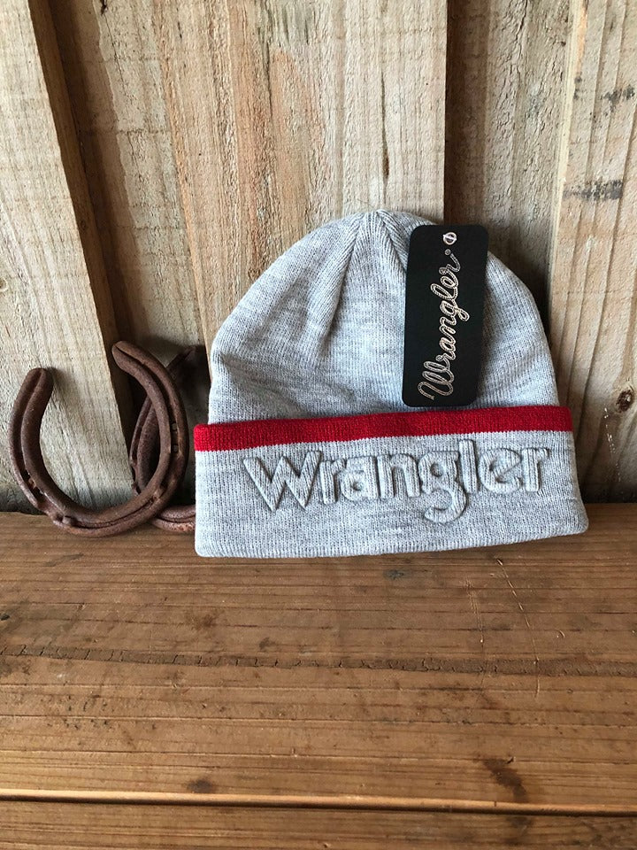 Wrangler Logo Beanie Grey Marle