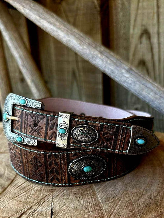 Pure Western Albion Concho  Belt