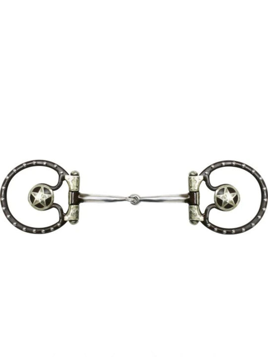 Bit - Silver Trim Western Horse Stainless Show Snaffle 5.25"