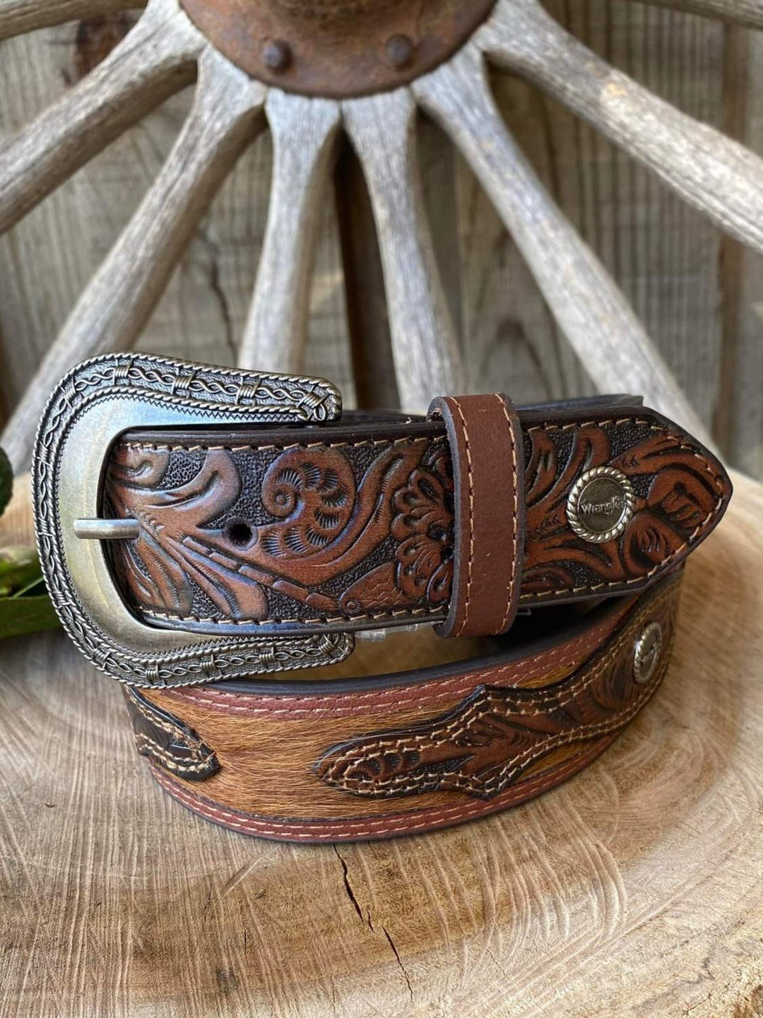 Wrangler Clarke Hide and  Leather Belt