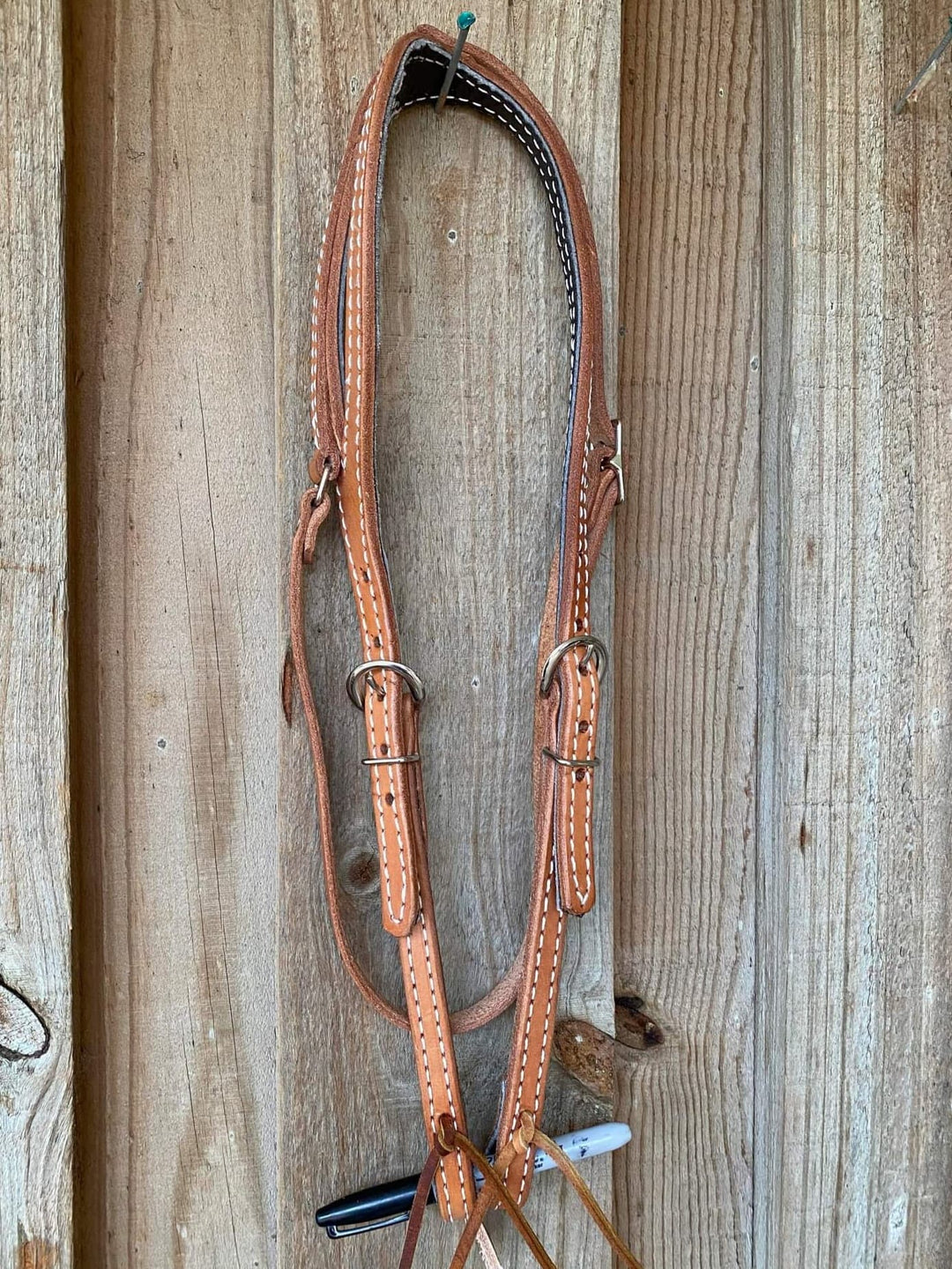 Western Bridle One Ear - LIGHT OIL ONE EAR HEADSTALL WITH THROAT LATCH